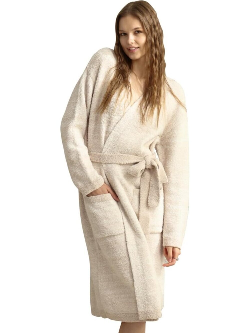 Cozy Plush Women's Robe with Pockets | Ultra Soft & Comfortable Loungewear
